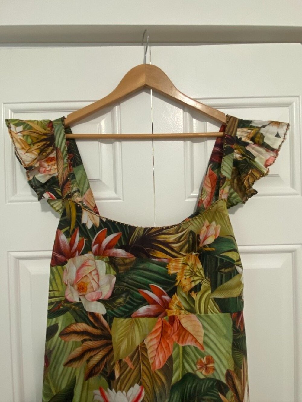 NWT Farm Rio Botanical Forest Ruffle Sleeve Dress - Picture 5 of 9